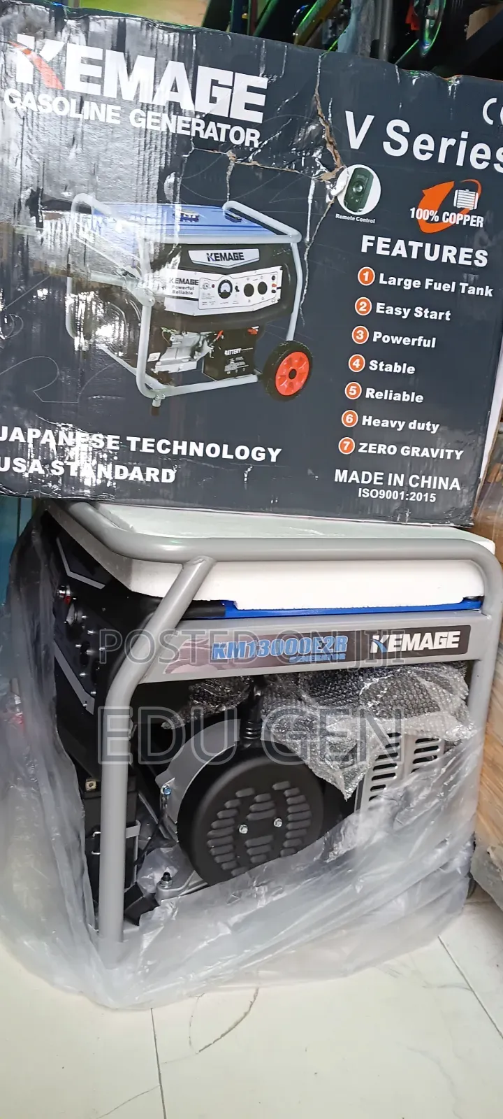 Kemage 11KVA KM13000E2R Heavy-Duty Generator – 100% Copper Coil