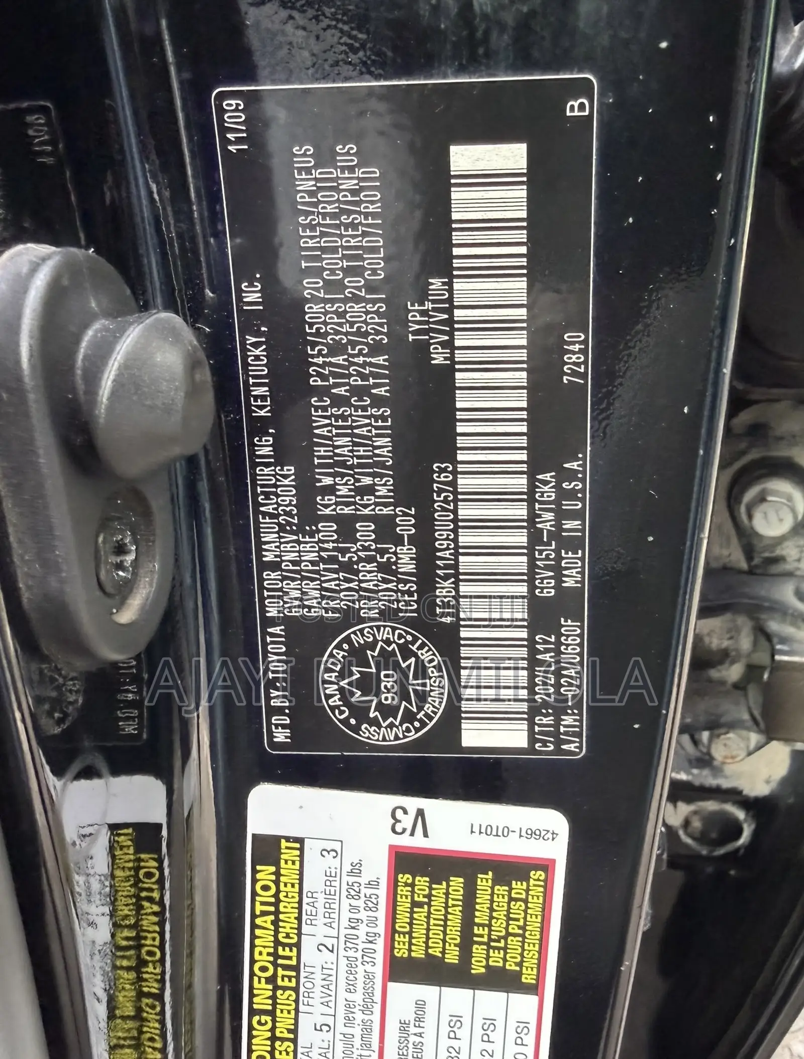 Toyota Venza 2010 Black
