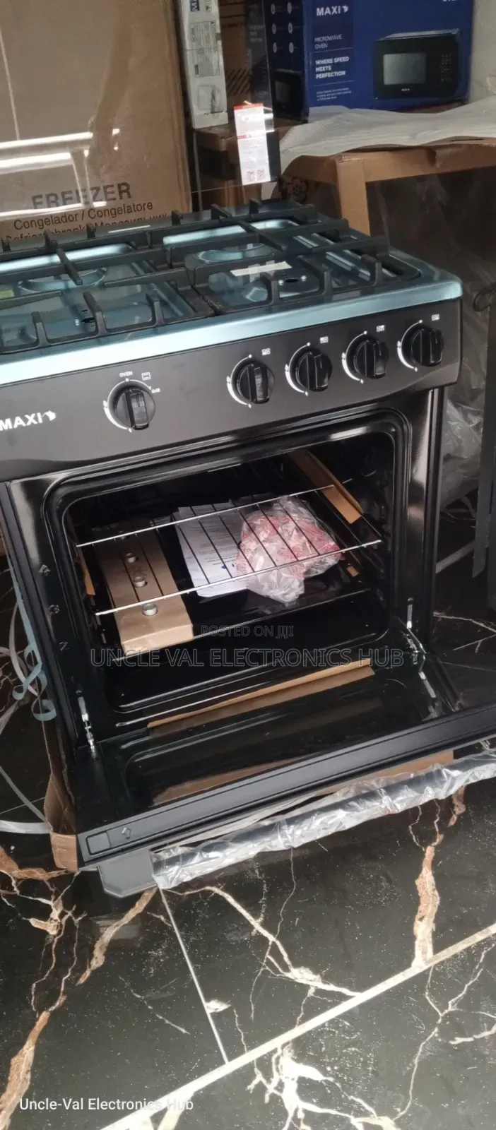 Maxi 4B Gas Cooker 60 by 60 Black