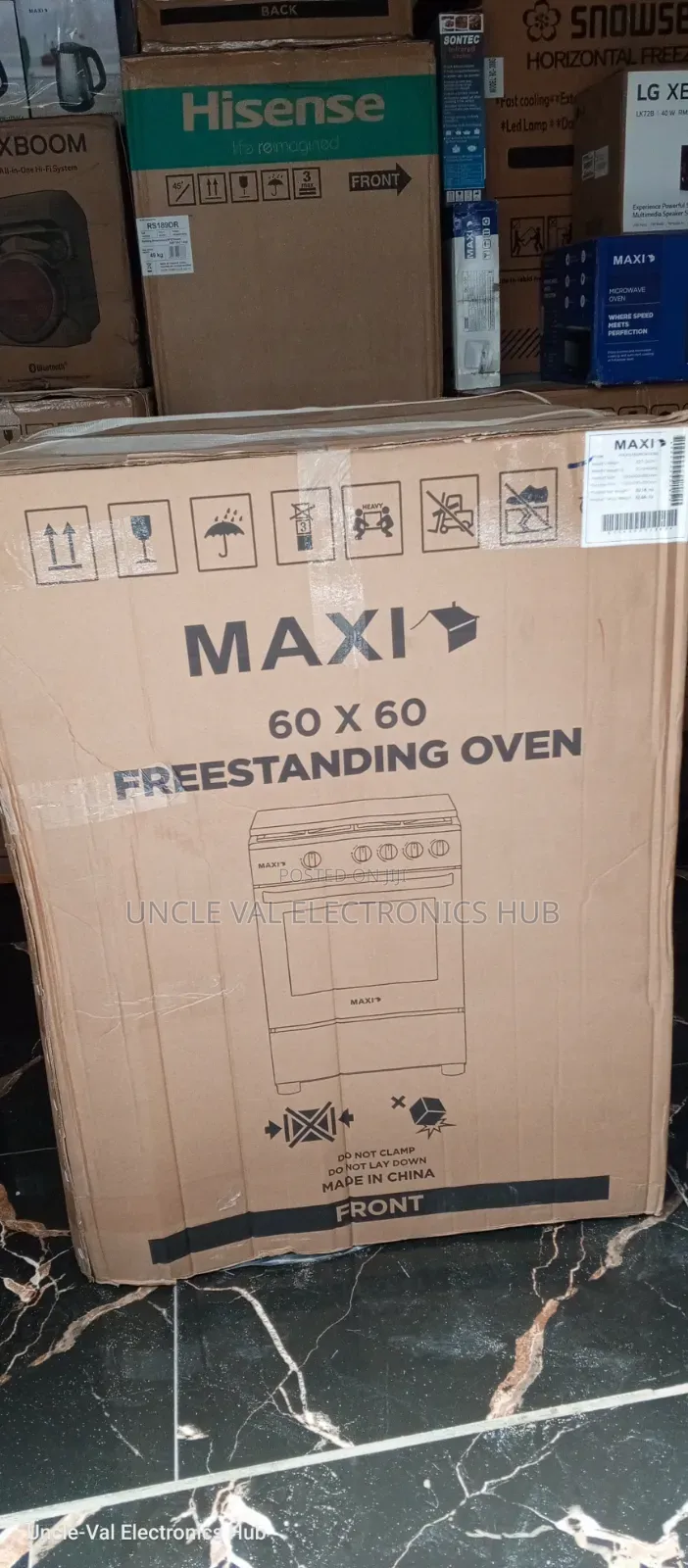 Maxi 4B Gas Cooker 60 by 60 Black
