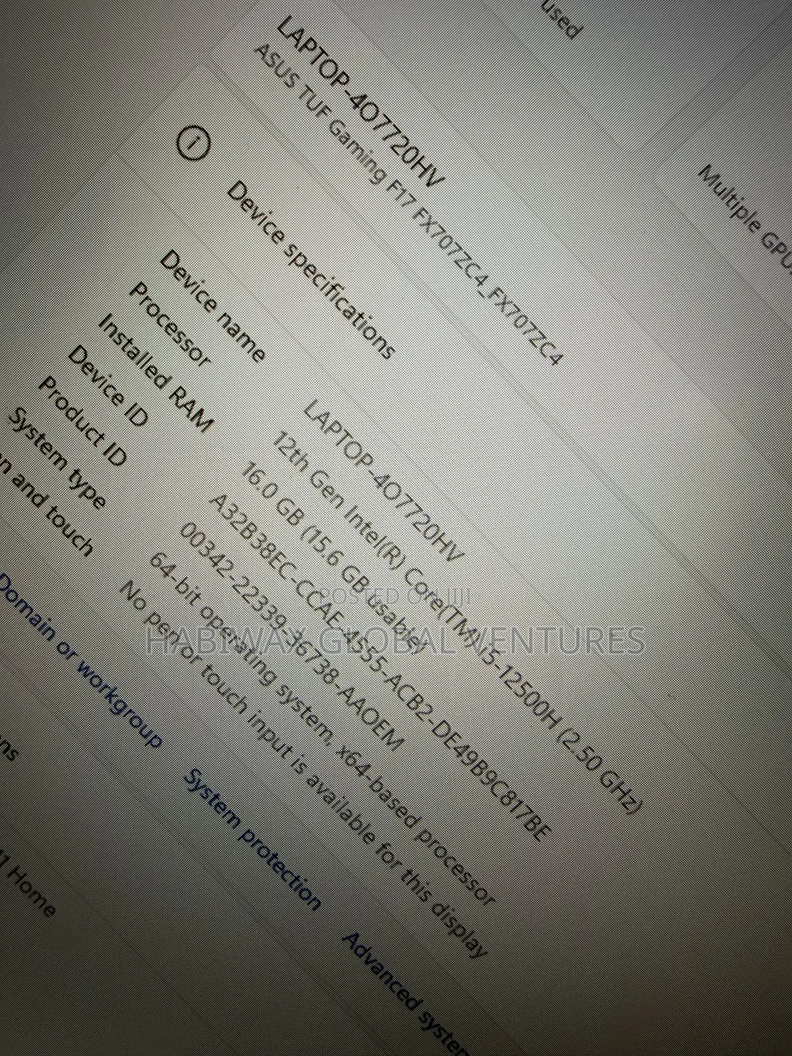 Laptop Asus TUF Gaming F17 16GB Intel Core i5 SSD 512GB