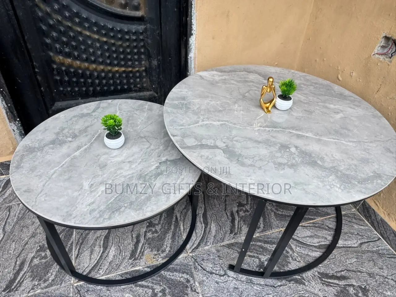 2 In1 Real Marble Top Center Table