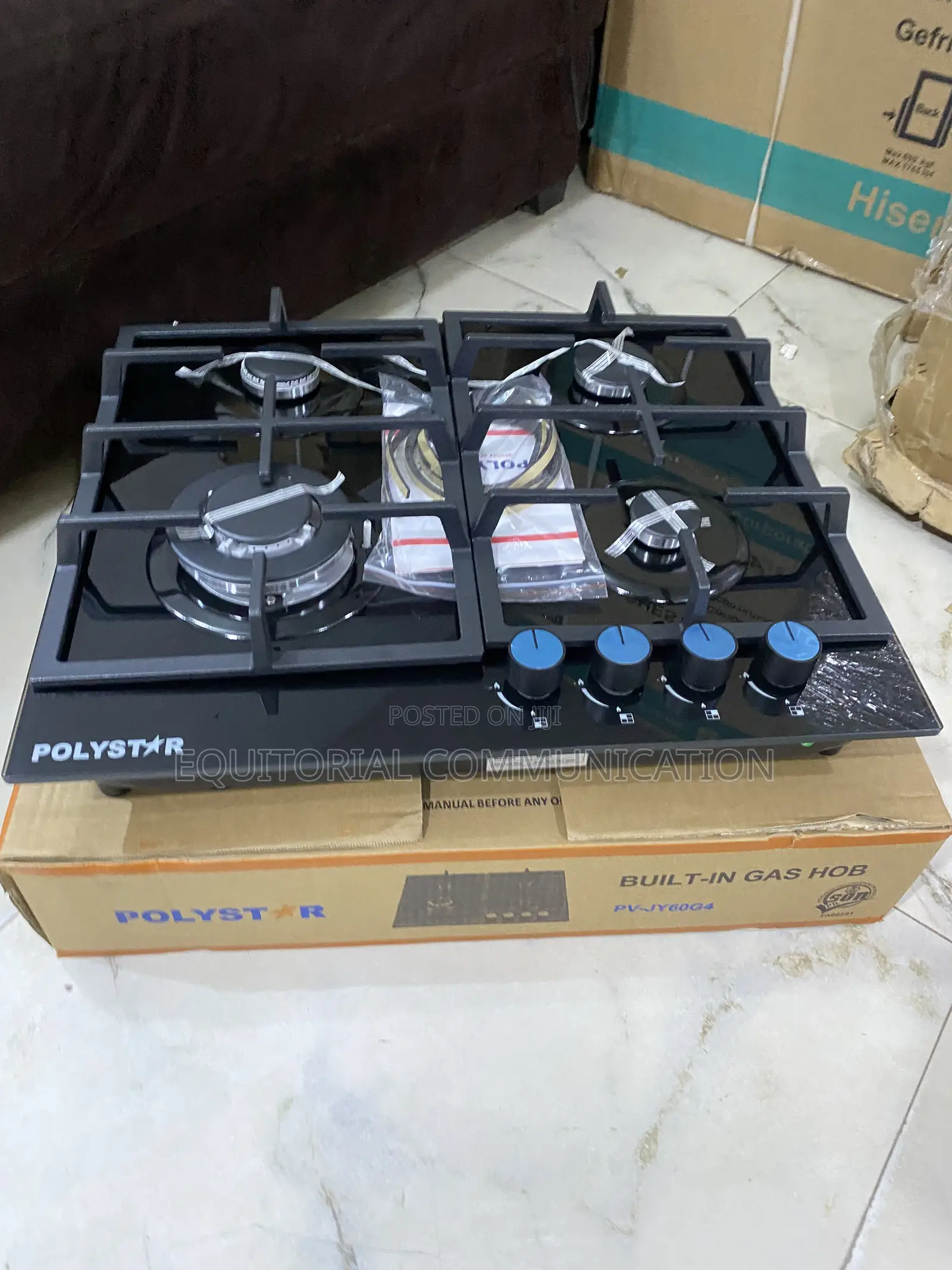 Polystar PV-JY60G4 4 Burner Gas Built-in Hob for Residential Kitchens