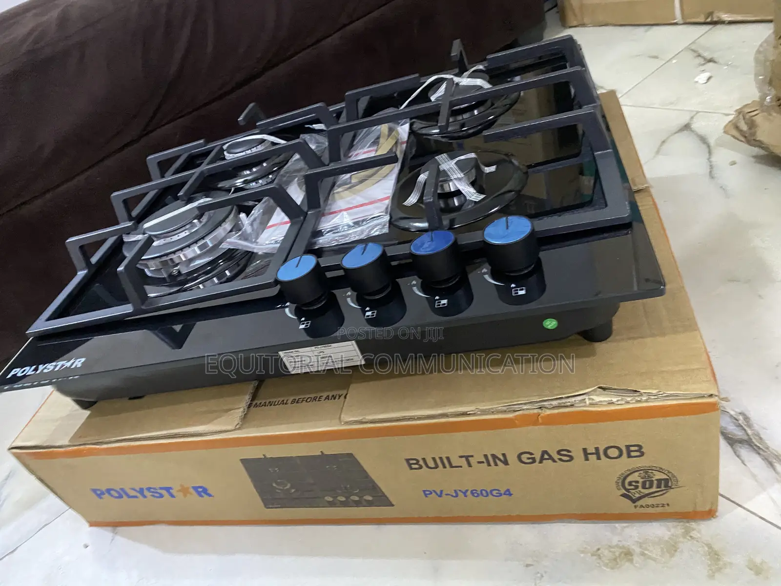 Polystar PV-JY60G4 4 Gas Burner Built-in Hob for Neat Kitchen Setup