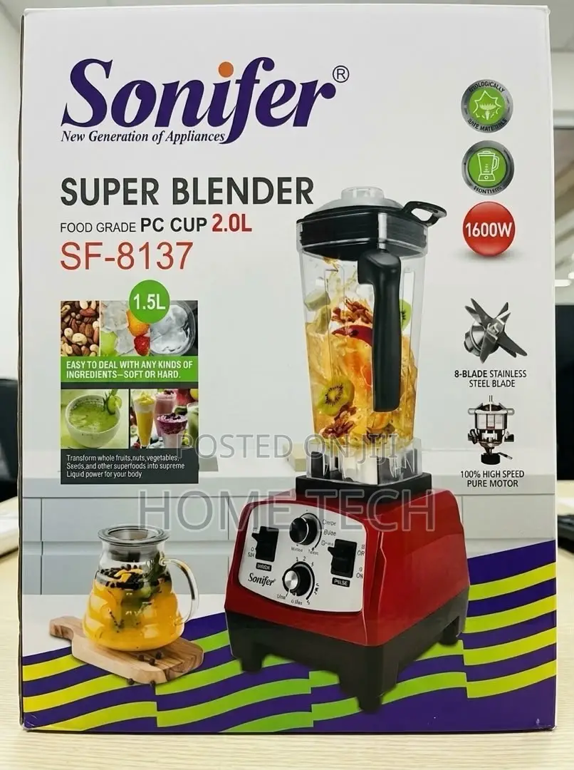 Sonifer SFW High-Speed Blender With 2L PC Cup (8-Blades)