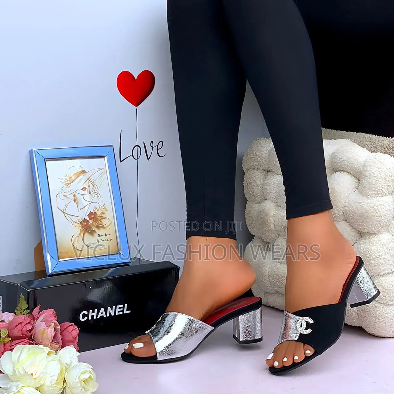 Chanel High Quality Ladies Wedge Slippers