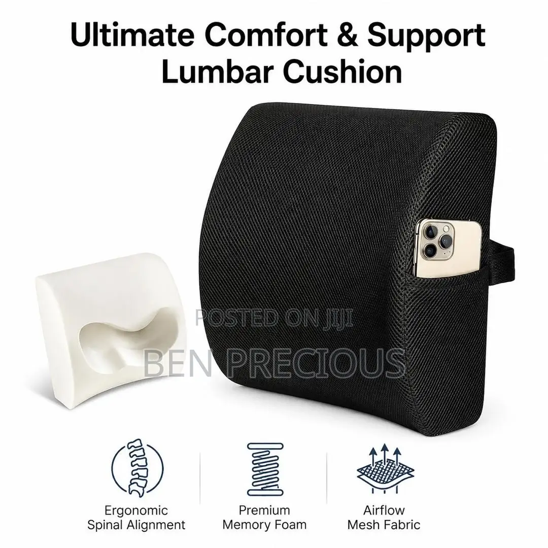 Lumbar Support Cushion for Office Chair, Car Seat Home – Ergonomic