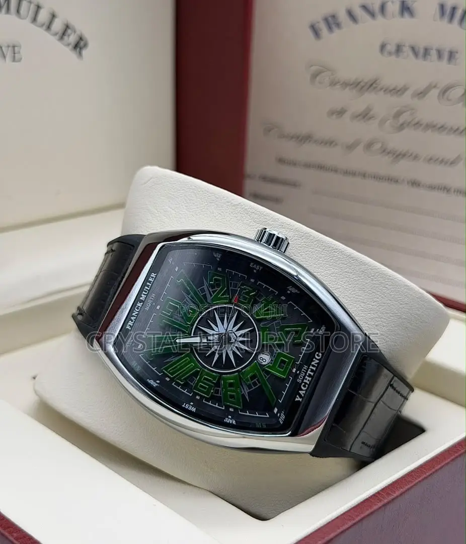 Franck Muller Quality Men Genuine Leather Wristwatch