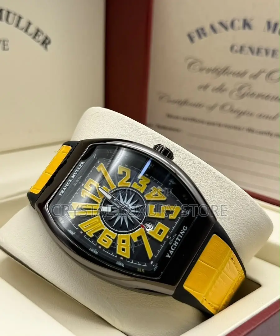 Franck Muller Quality Men Genuine Leather Wristwatch