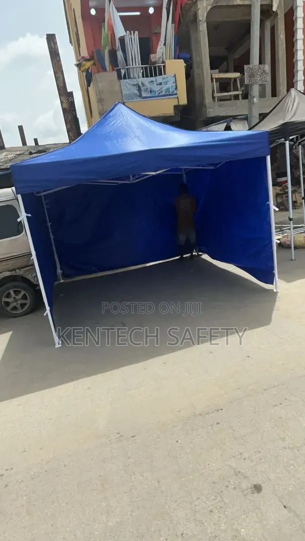 3x3 Gazebo Mobile Tent Blue Top and Sides