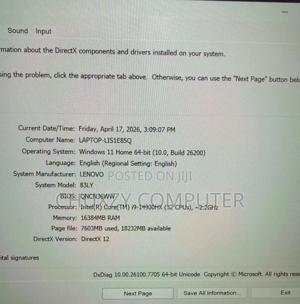 New Laptop Lenovo Legion 5 16GB Intel Core i9 SSD 1T