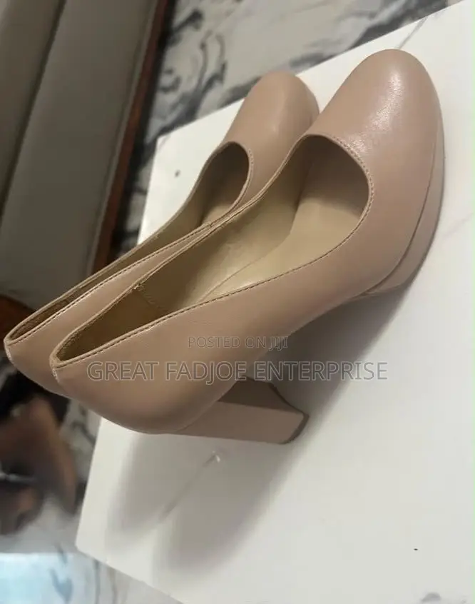 Elegant Nude Block-Heel Pumps