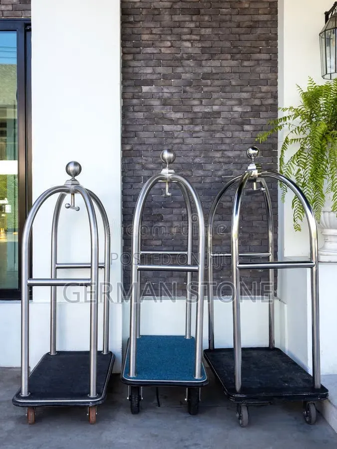 Hotel Luggage Trolley, Commonly Known as a Bellman Cart or Bell Boy