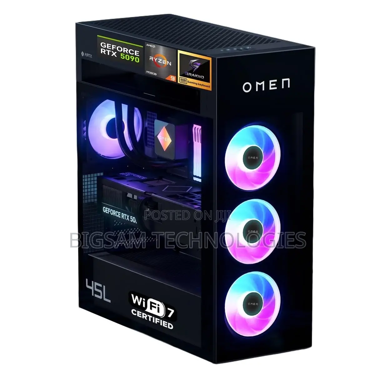 New Desktop Computer HP Omen 870 64GB Intel Core Ultra 7 SSD 2T