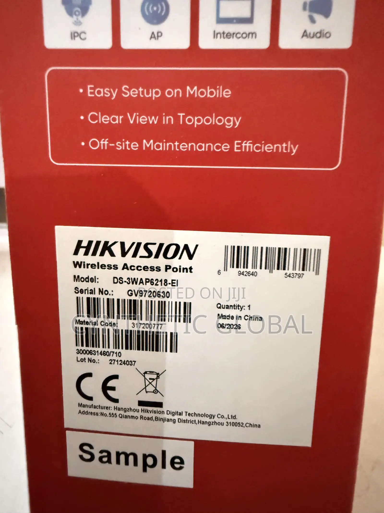 DS-3WAP6218-EI Hikvision Indoor Wi-Fi 6 1800M Ceiling Access Point