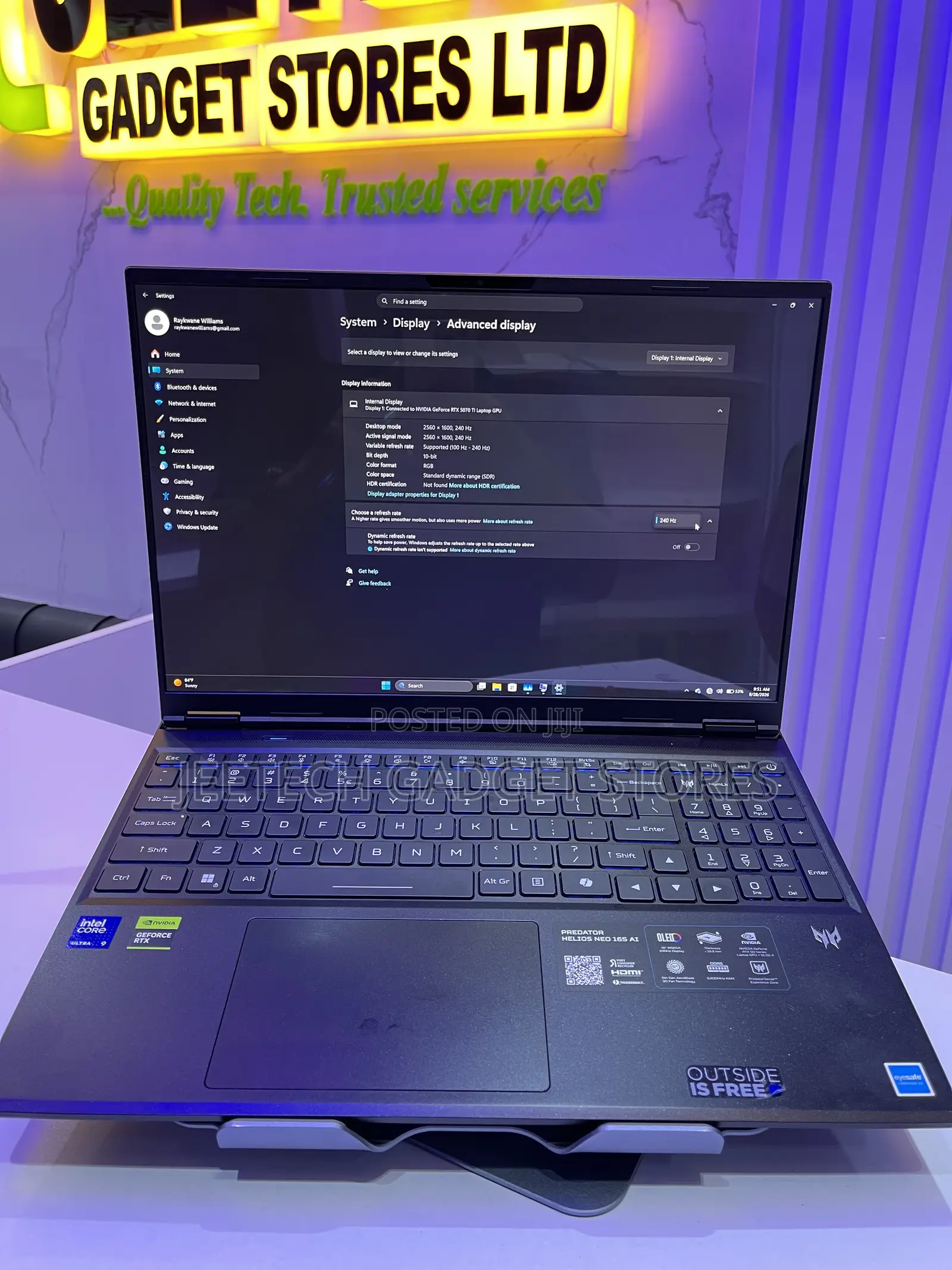 Laptop Acer Predator Helios Neo 16 12GB Intel Core Ultra 9 SSD 1T