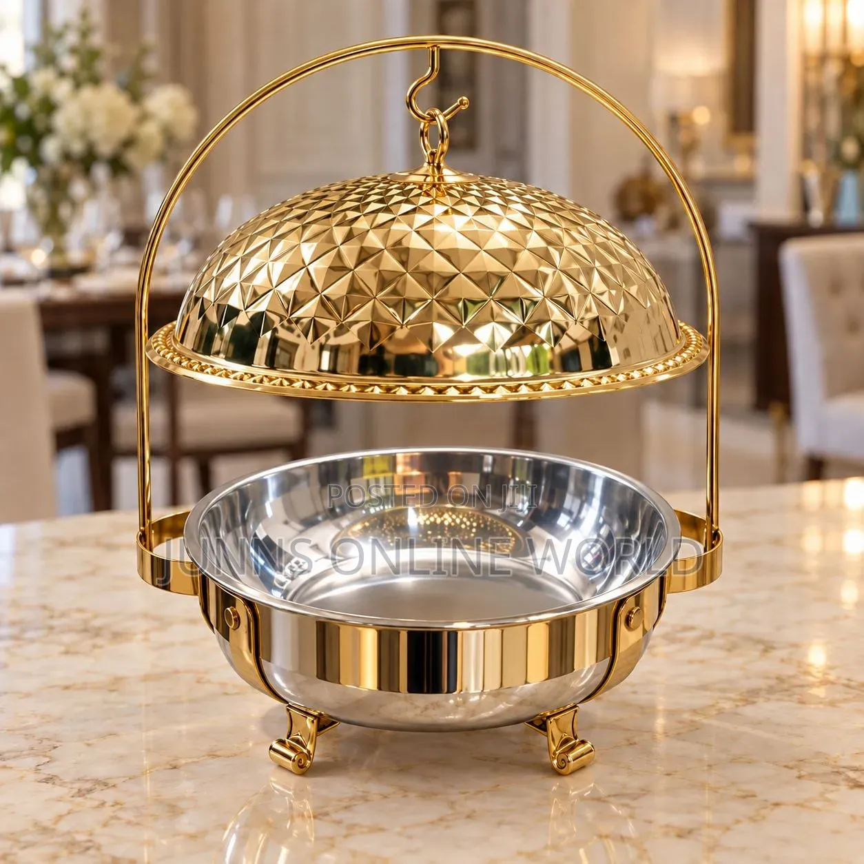 Gold Buffet Serving Dish/Chafing Dish