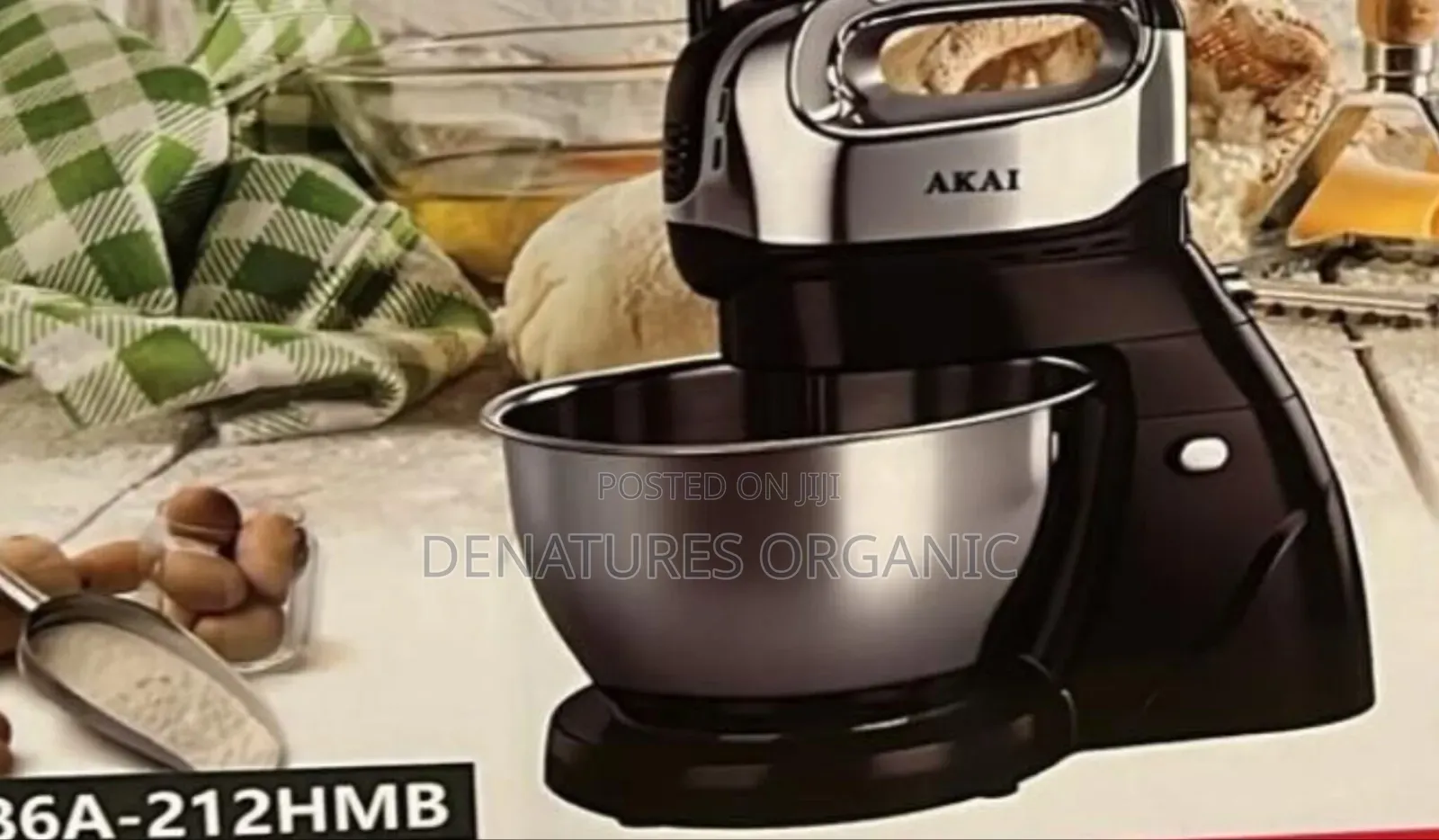 AKAI 400W Hand Mixer With 4.0L Stainless Steel Rotating Bowl