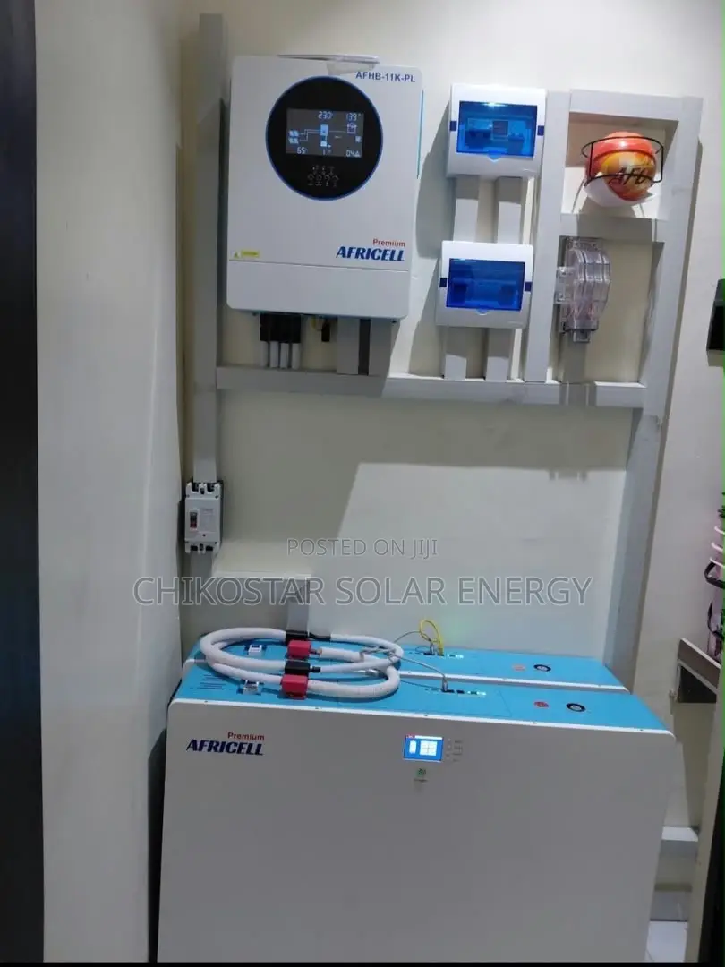 Africell Premium 6.2kVA 48V Hybrid Solar Inverter and Lithium Battery