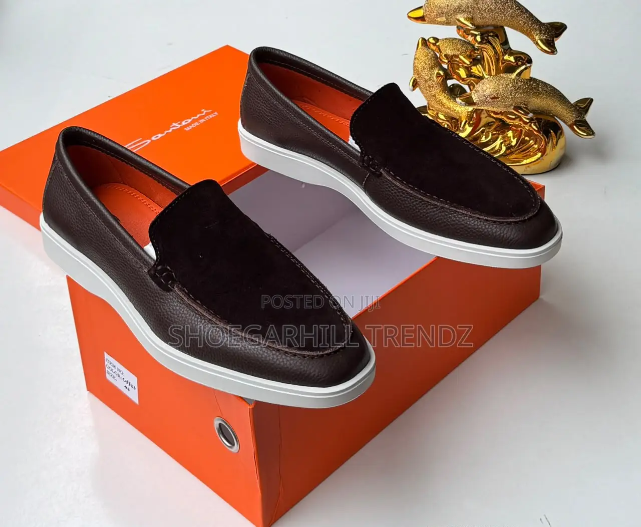 Men Shoes Santoni Suede Sneaker Loafers