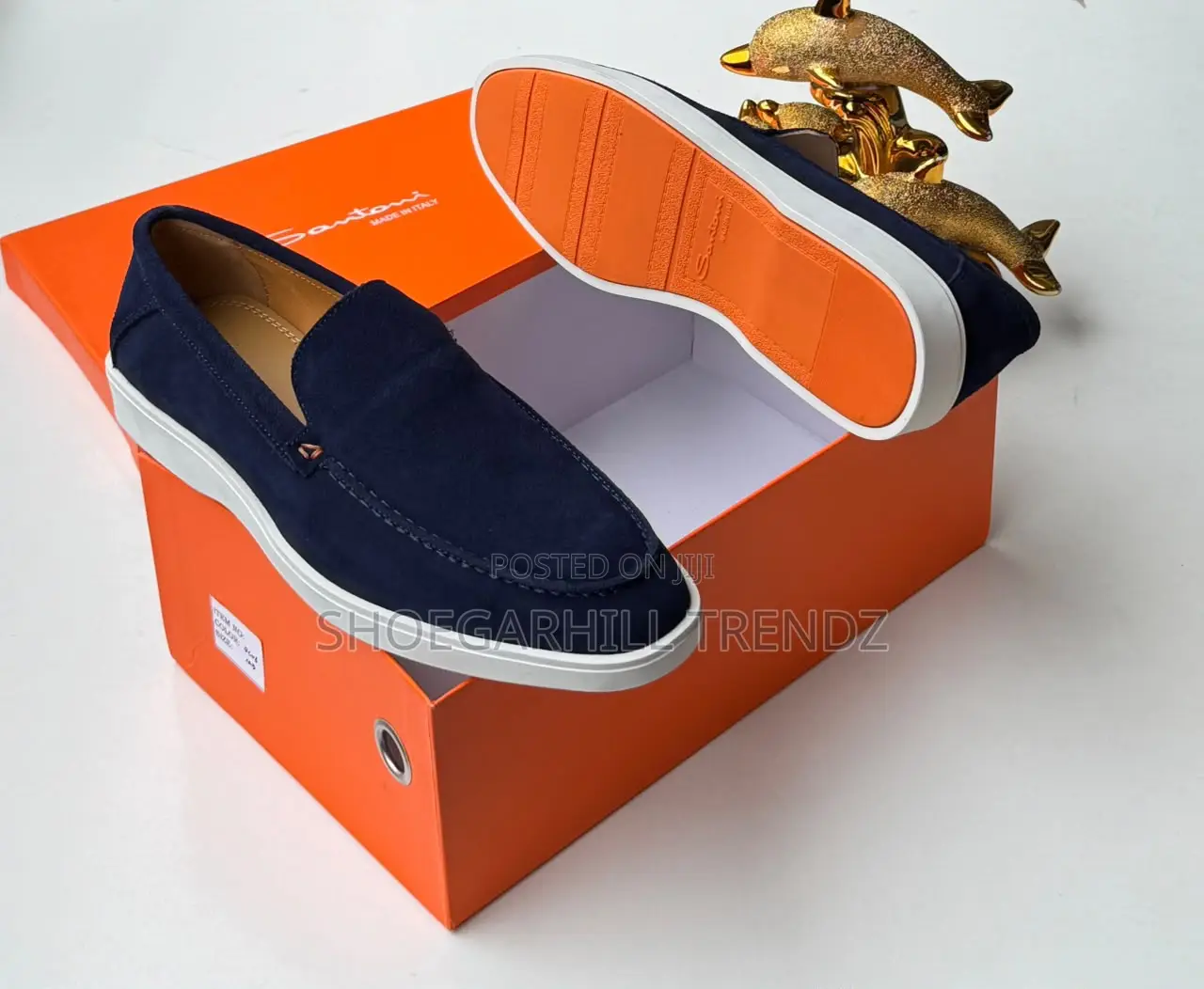 Men Shoes Santoni Suede Sneaker Loafers