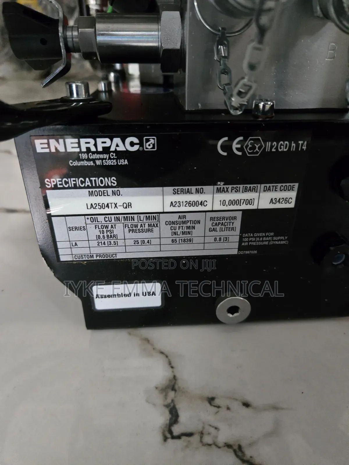 LA2504TX-QR, Two Speed, Lightweight Air Hydraulic Torque Wrench Pump