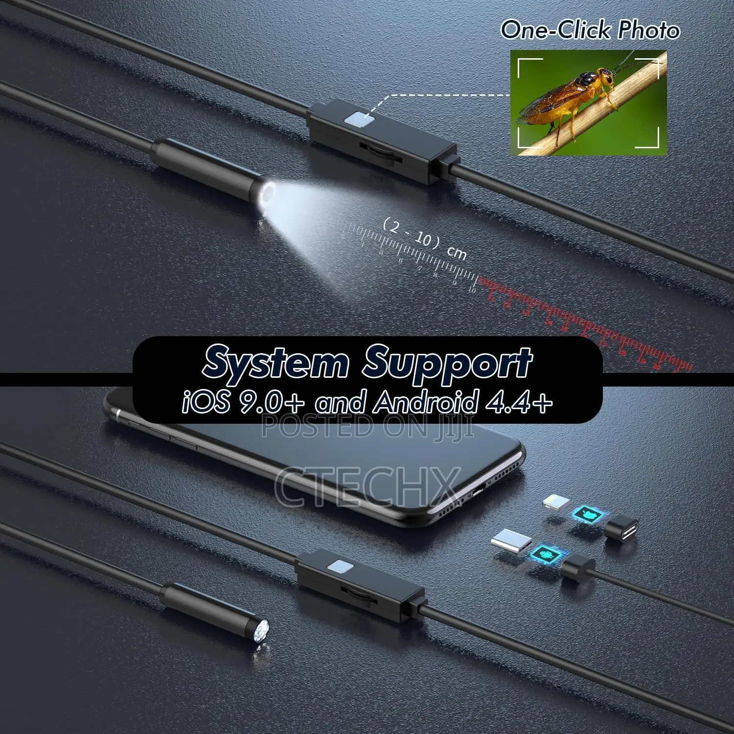 AOPICK Endoscope Camera With Light, 1080P HD, IP67 Waterproof