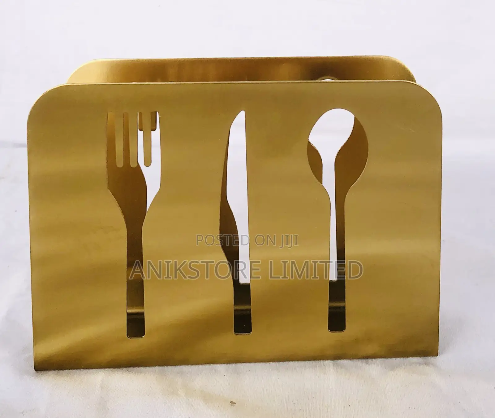 Stainless Cutlery Serviette Holder (Gold)