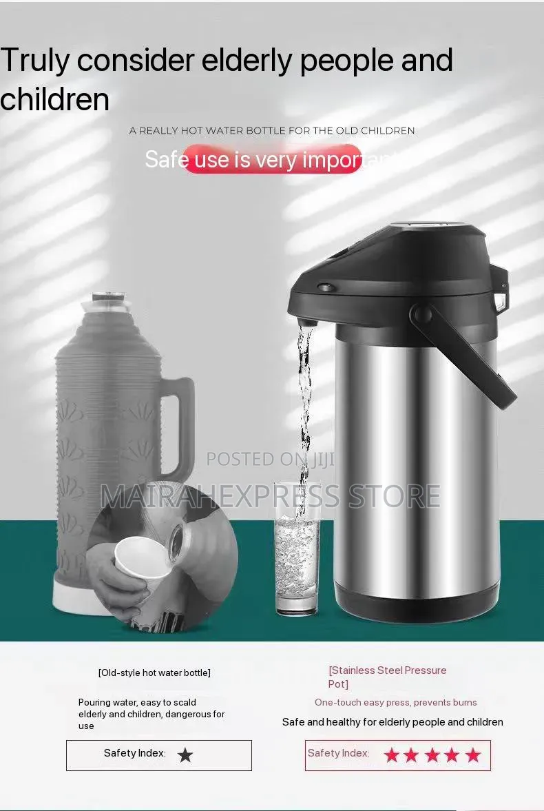 Maximus Air-Pressure Stainless Steel Cold Hot Water Flask (4l)