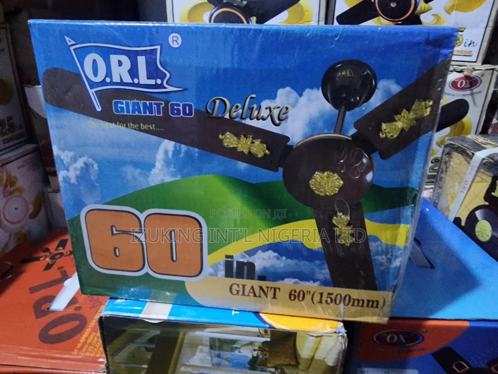 Orl Giant 60 Inches Ceiling Fan -Brown