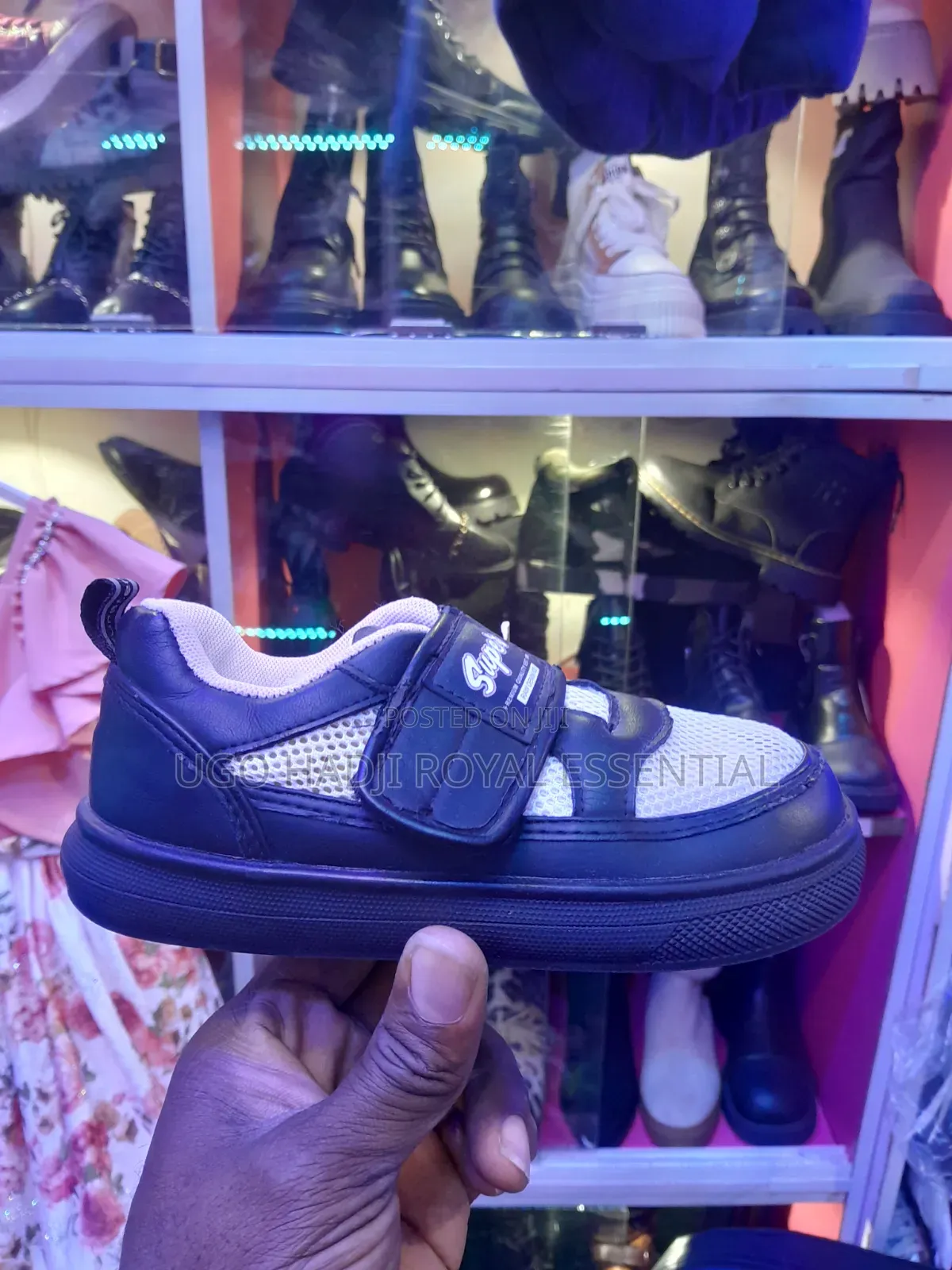 Premium Kids Black Chunky Sneakers–Comfortable Breathable Sports Shoes