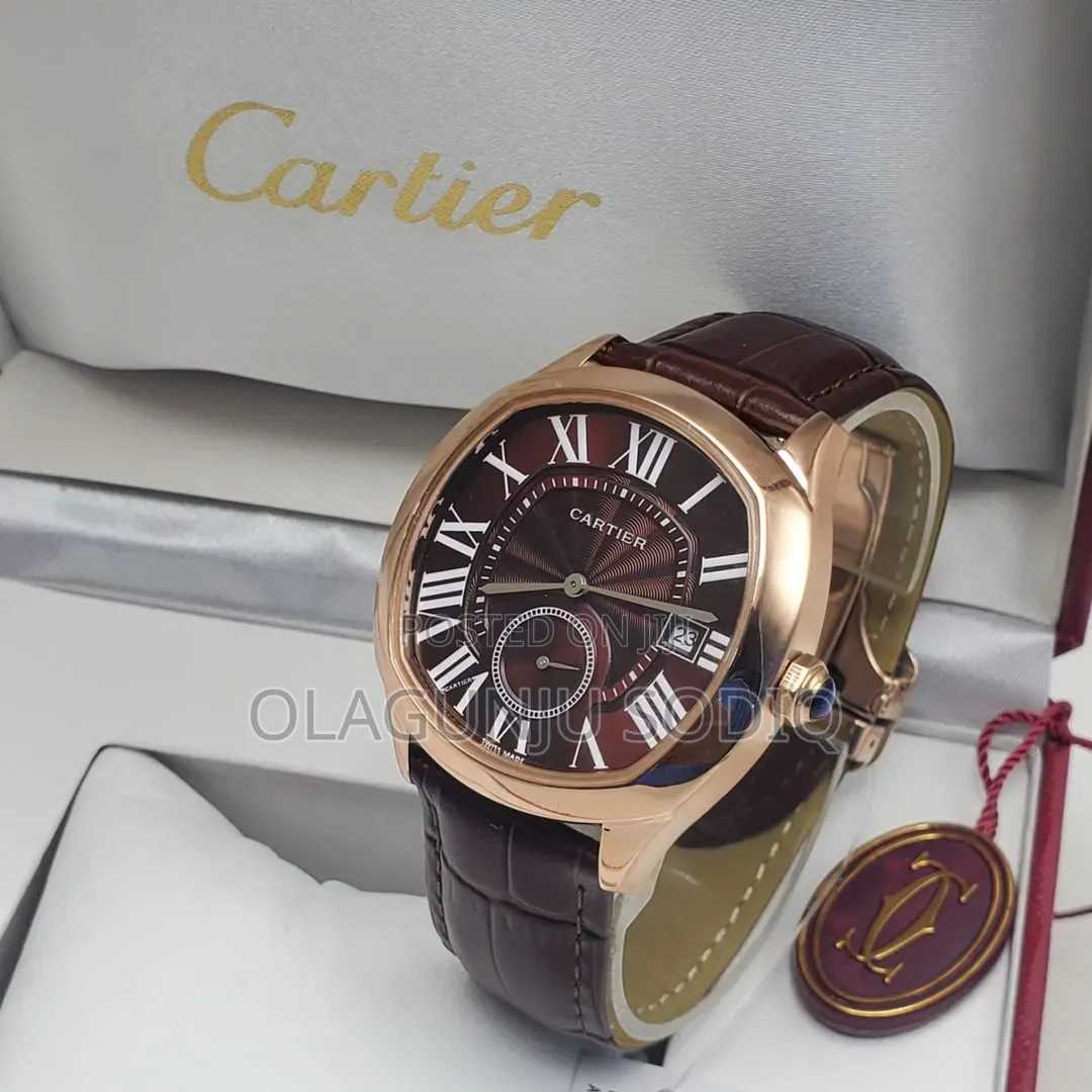 Luxury Cartier Leather X5 Wrist Watch