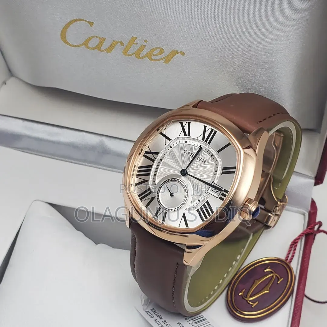 Luxury Cartier Leather X5 Wrist Watch