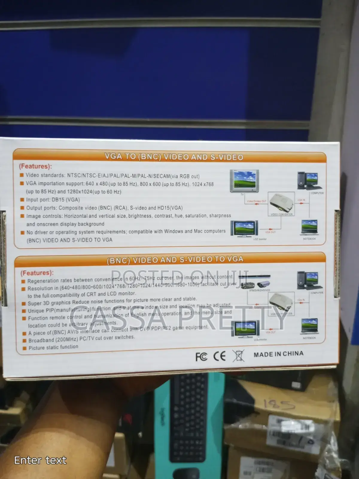 High Resolution VIDEO to VGA / VGA to VIDEO Converter Box
