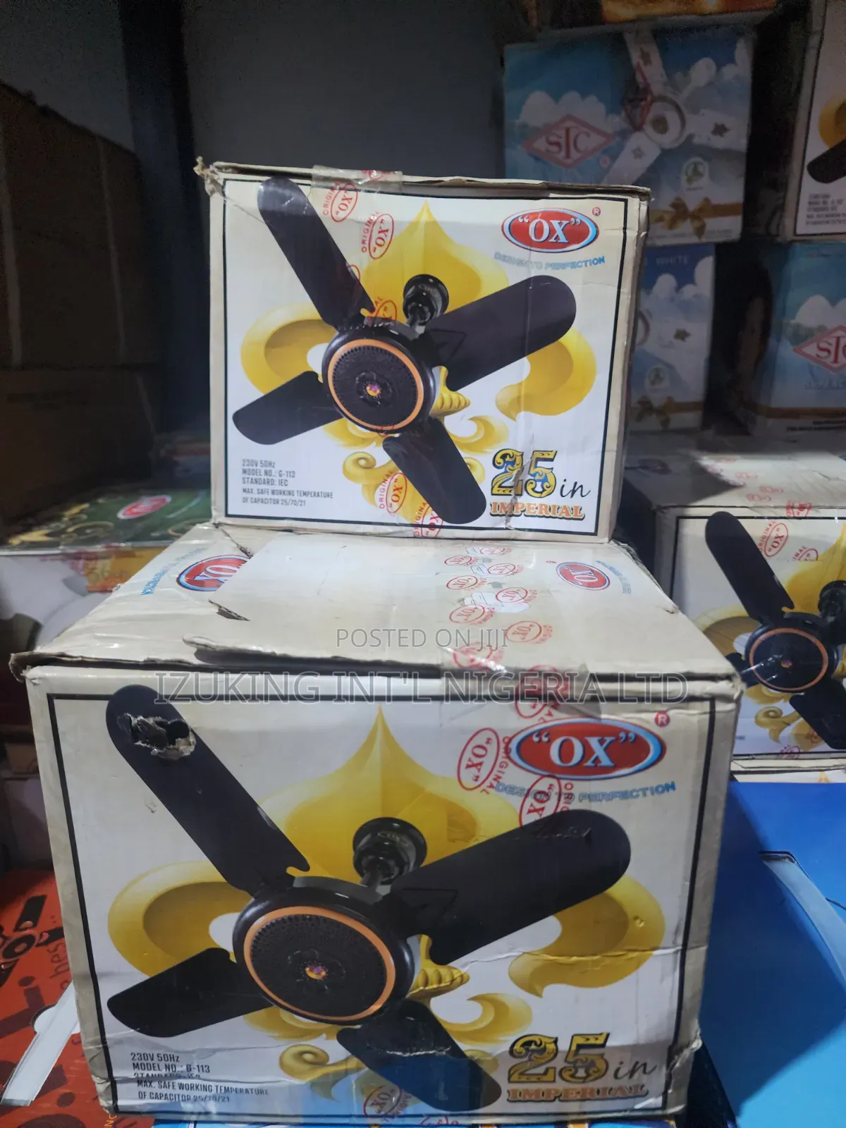 Ox 25" Short Blade Imperial Ox Ceiling Fan