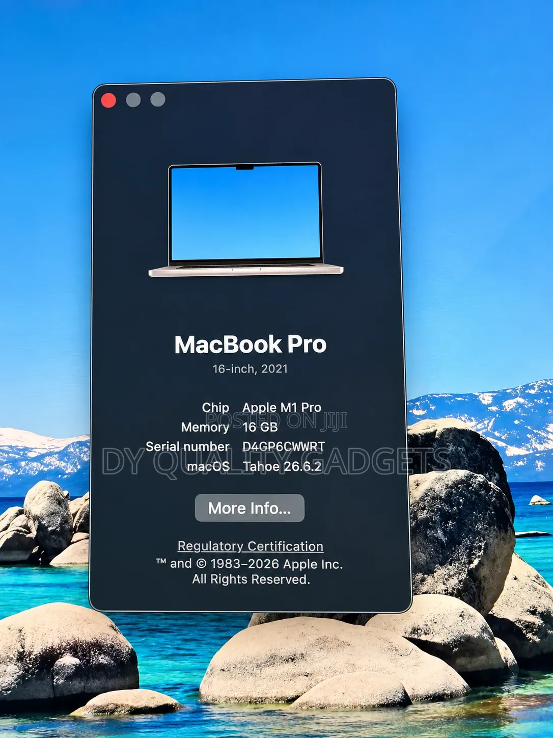 Laptop Apple MacBook Pro 2021 M1 16GB Apple M1 Pro SSD 512GB