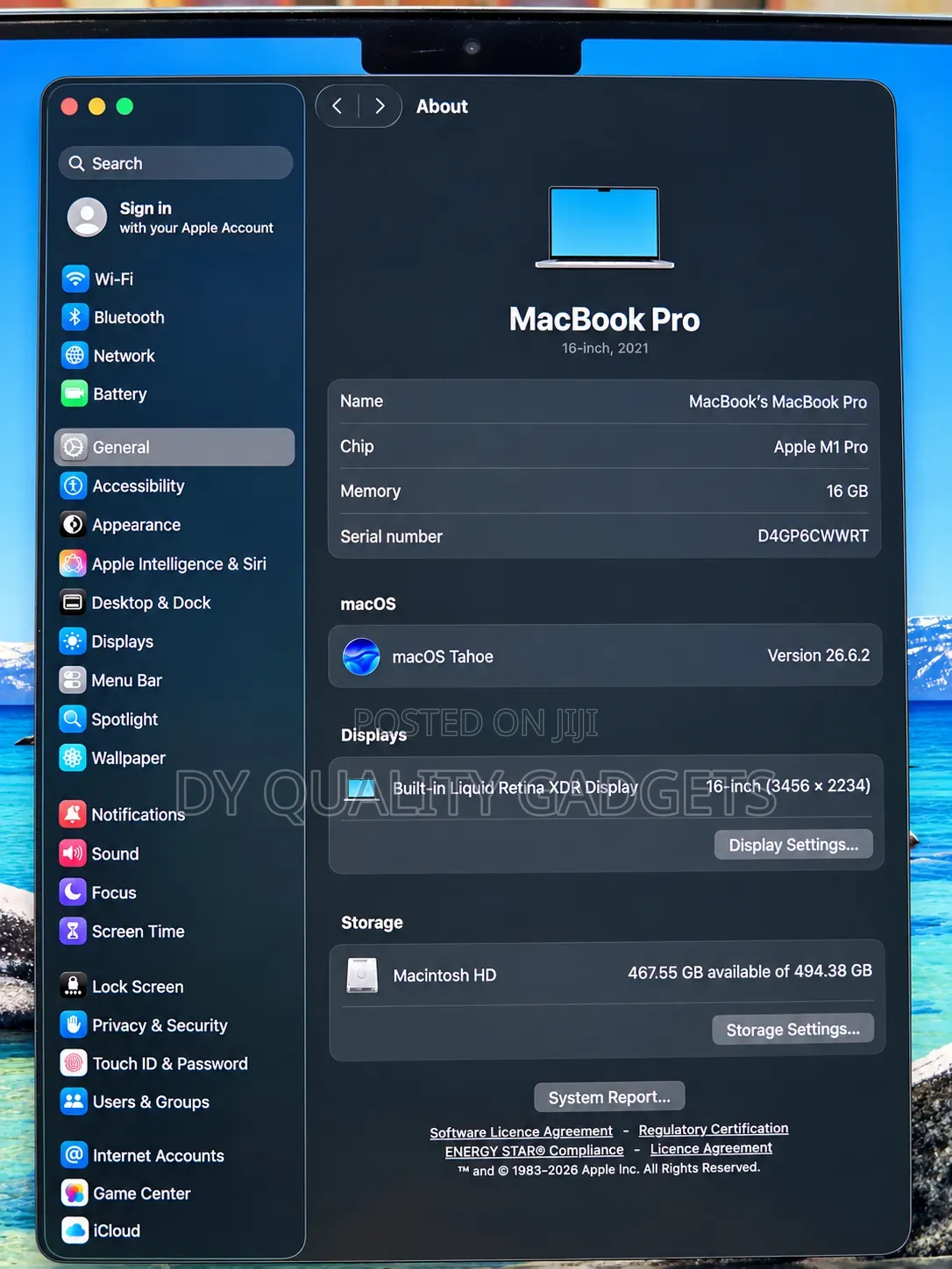 Laptop Apple MacBook Pro 2021 M1 16GB Apple M1 Pro SSD 512GB
