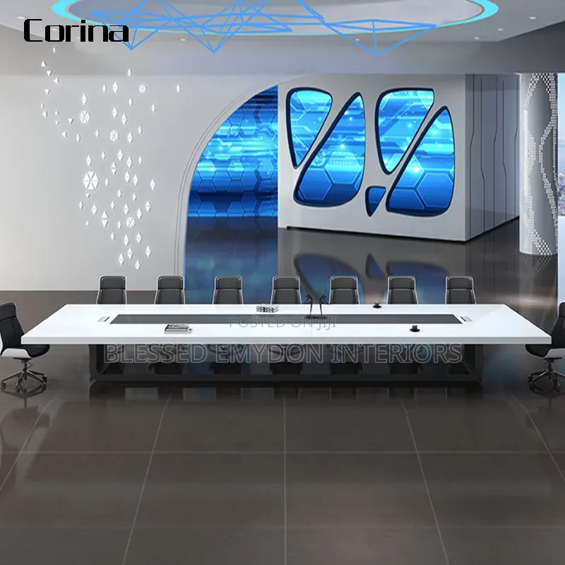 20 Sittings Conference Table Artificial Stone Meeting Tables