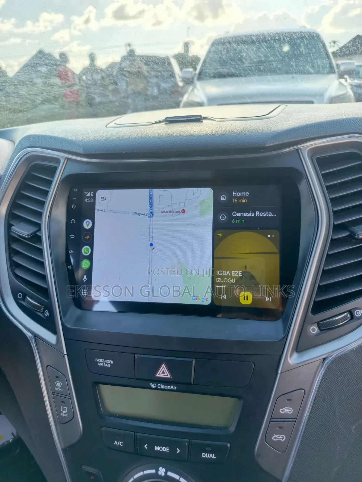 Android Screen for Hyundai Santa Fe 2013-2017 Model With Reverse Camra