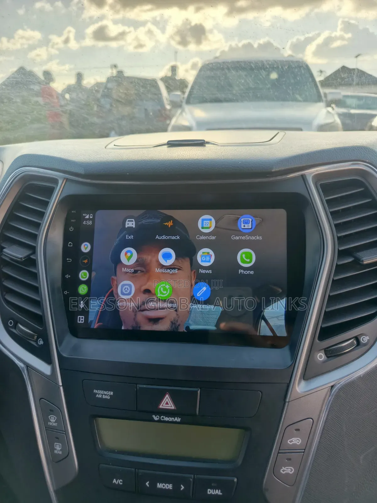 Android Screen for Hyundai Santa Fe 2013-2017 Model With Reverse Camra