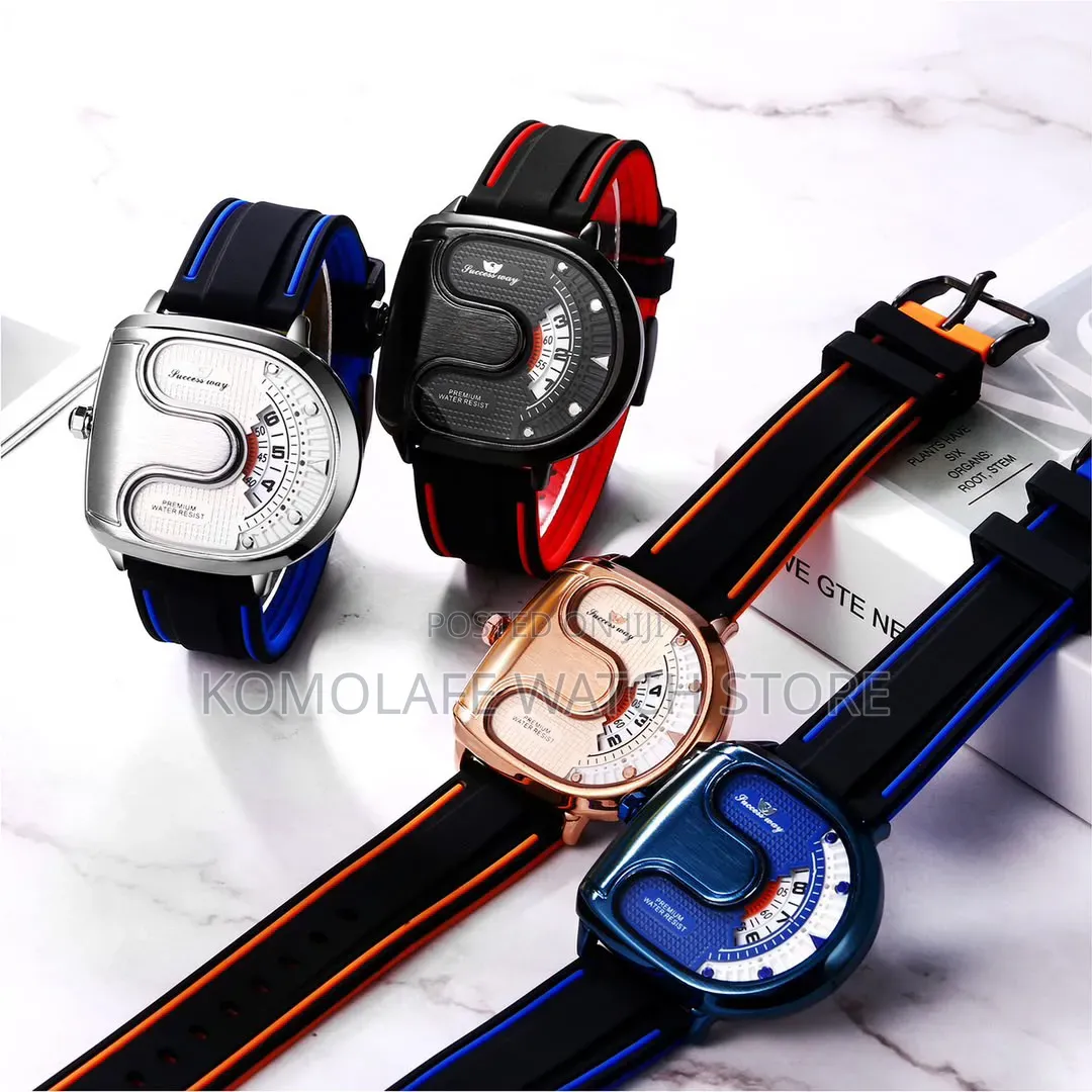 Successway Horse-Shoe Shape Rubber Premium Wristwatch