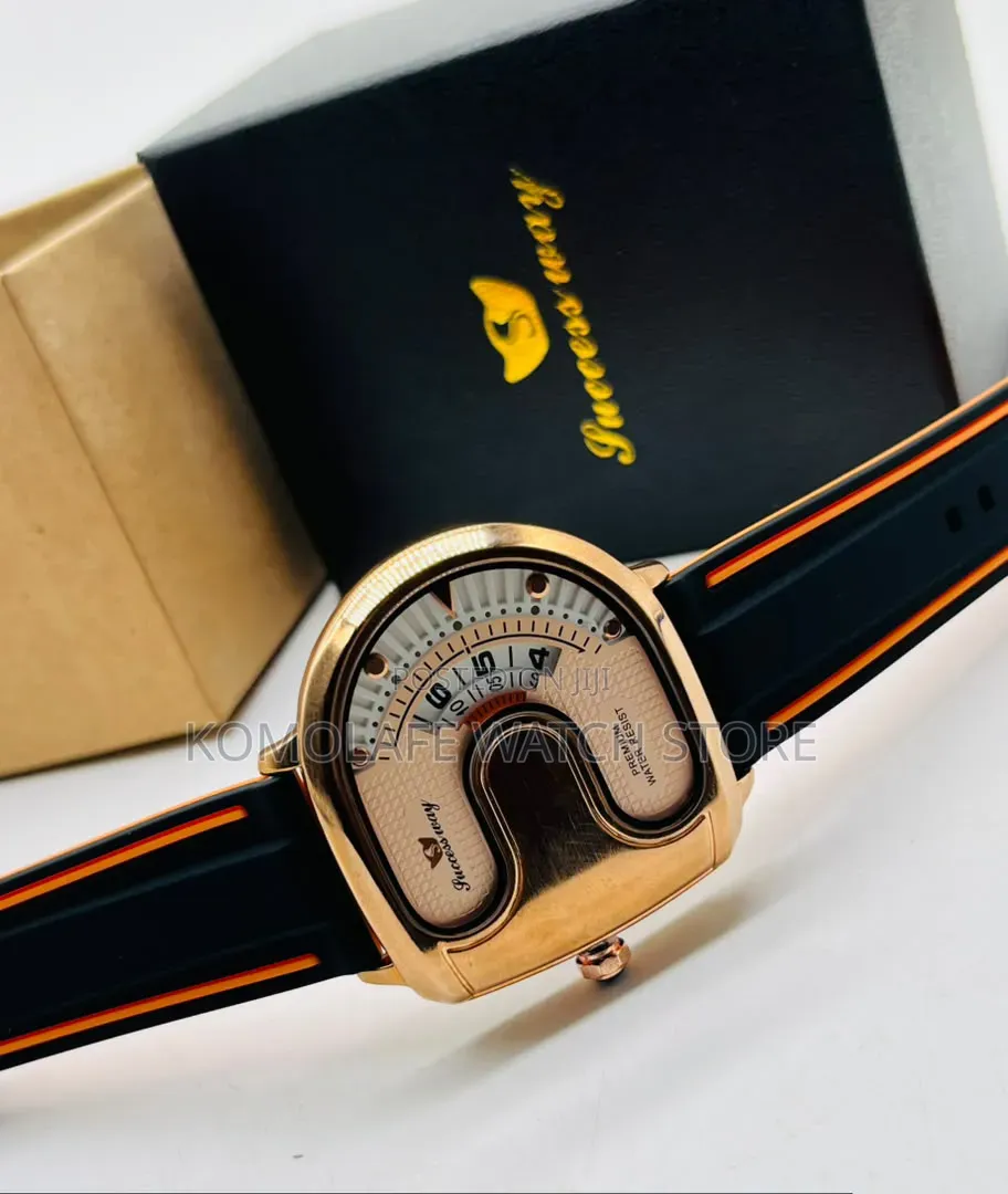 Successway Horse-Shoe Shape Rubber Premium Wristwatch
