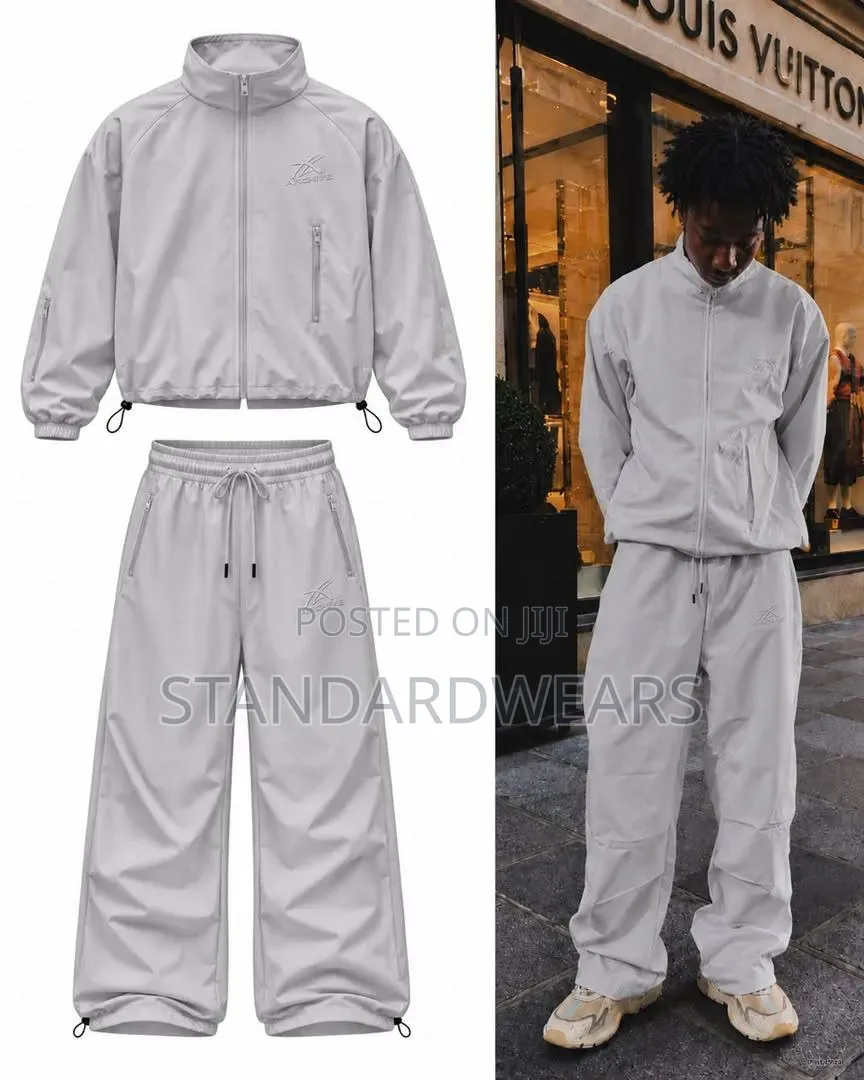 Archive Windbreaker Tracksuit Set – Jacket Wide-Leg Pants