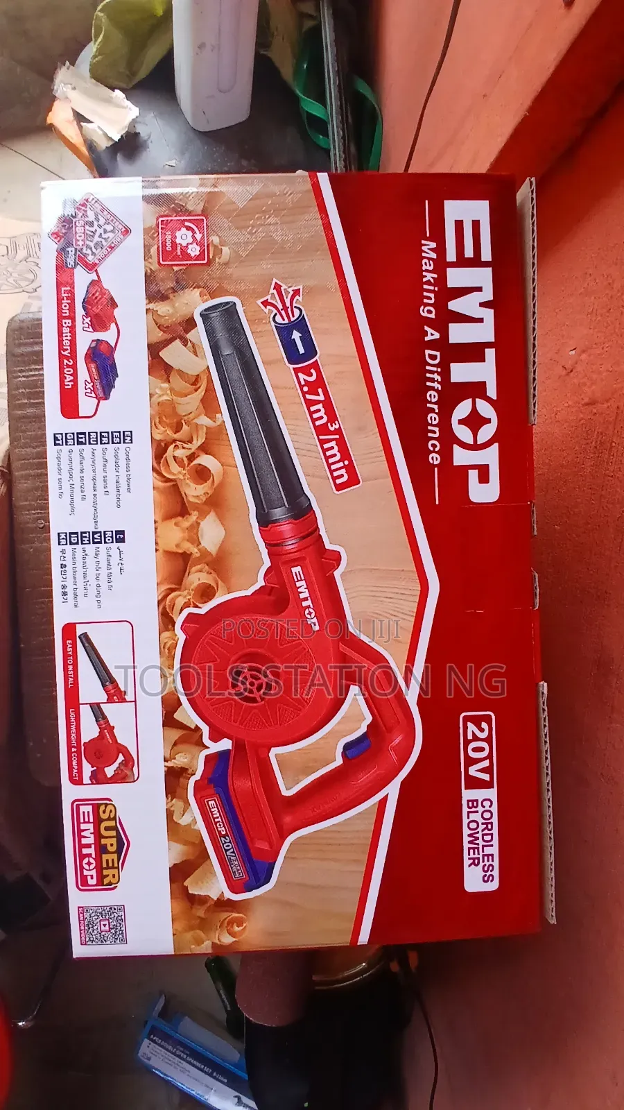 Emtop 20v 2in1 Cordless Aspirrator Blower/Airblower