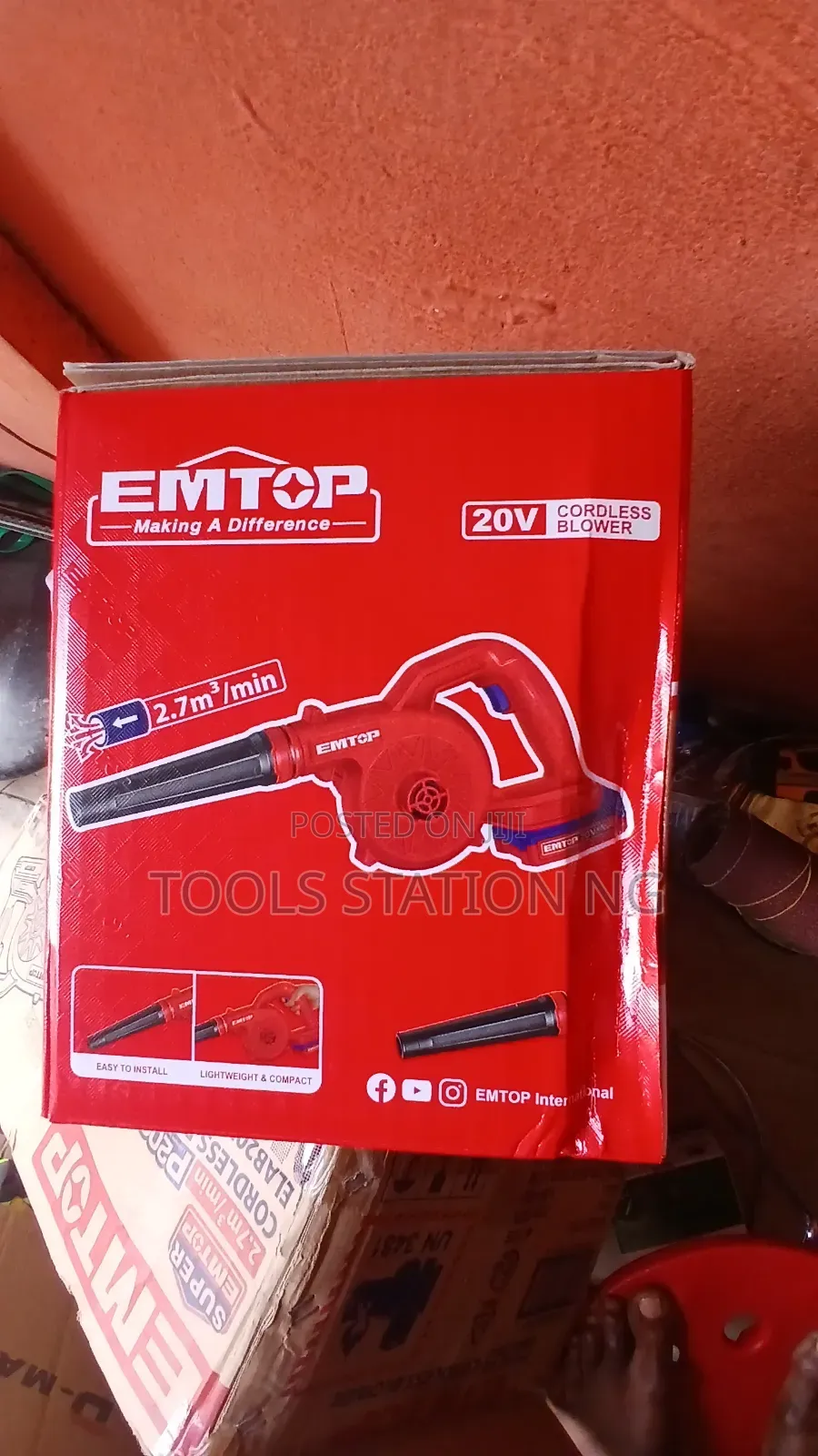 Emtop 20v 2in1 Cordless Aspirrator Blower/Airblower