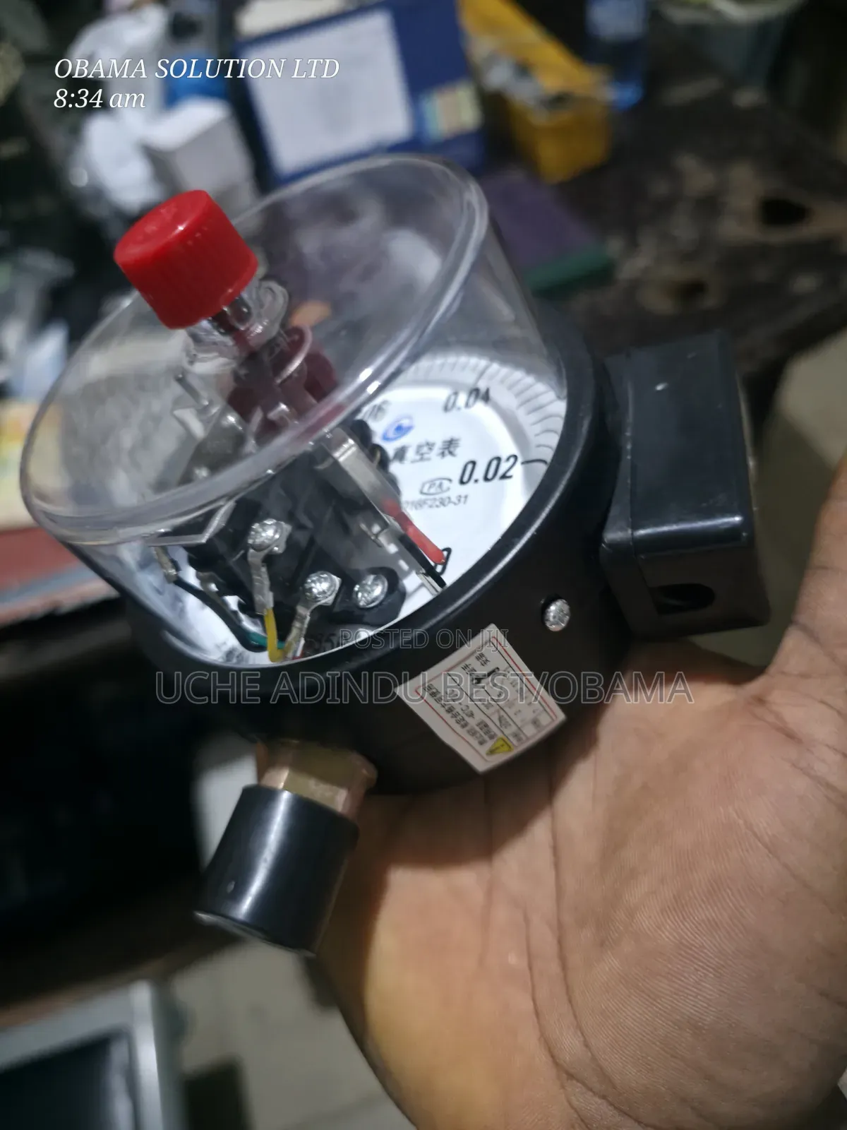 Pressure Gauge With Contact-0.1mpa-0 4inches Side Connection