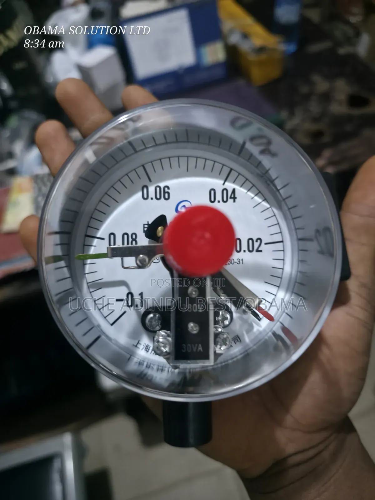 Pressure Gauge With Contact-0.1mpa-0 4inches Side Connection