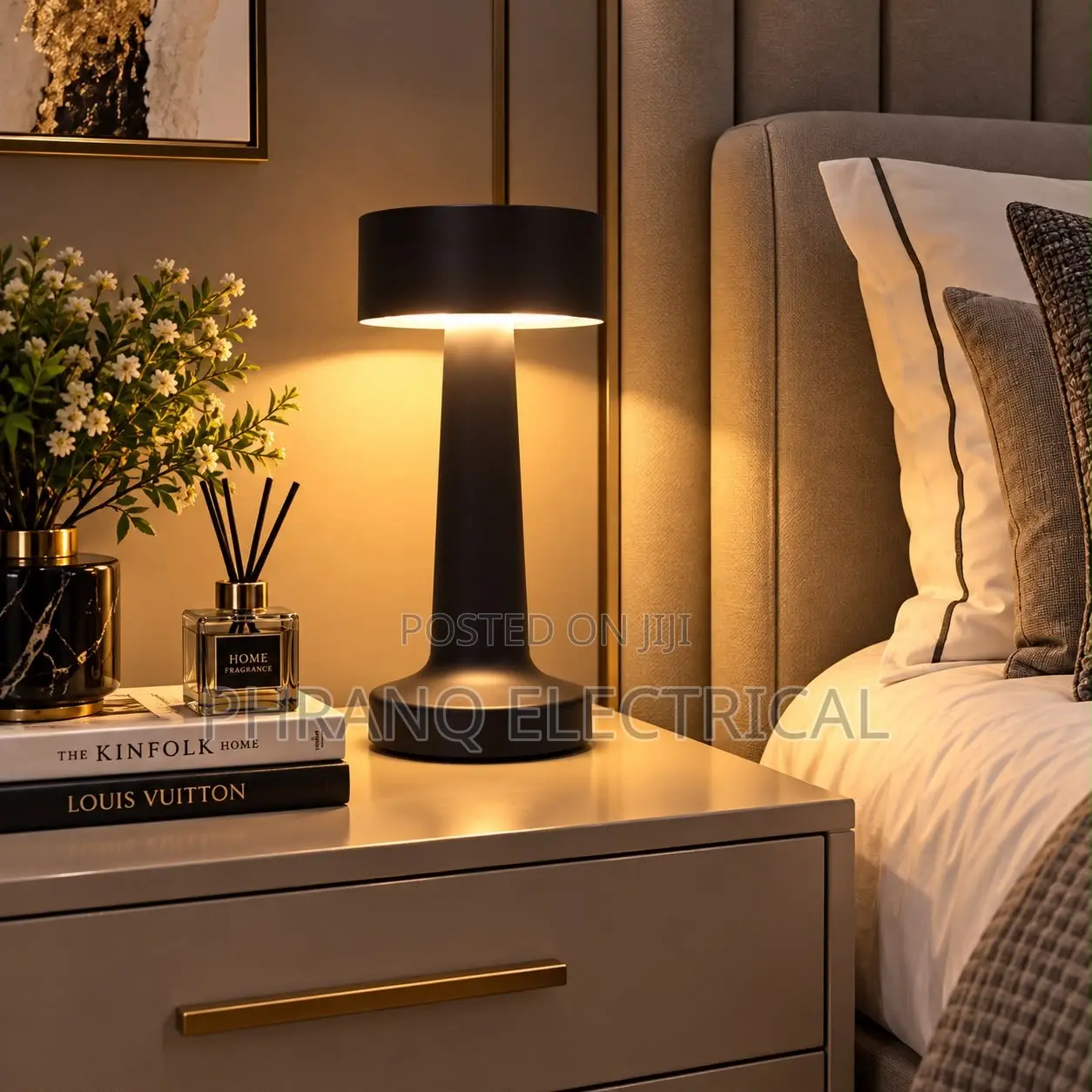 Rechargeable Retro Table Lamp Metal Touch Decor