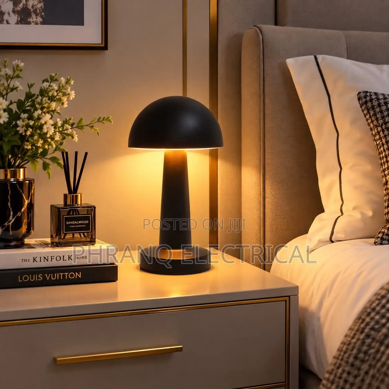 Rechargeable Retro Table Lamp Metal Touch Decor