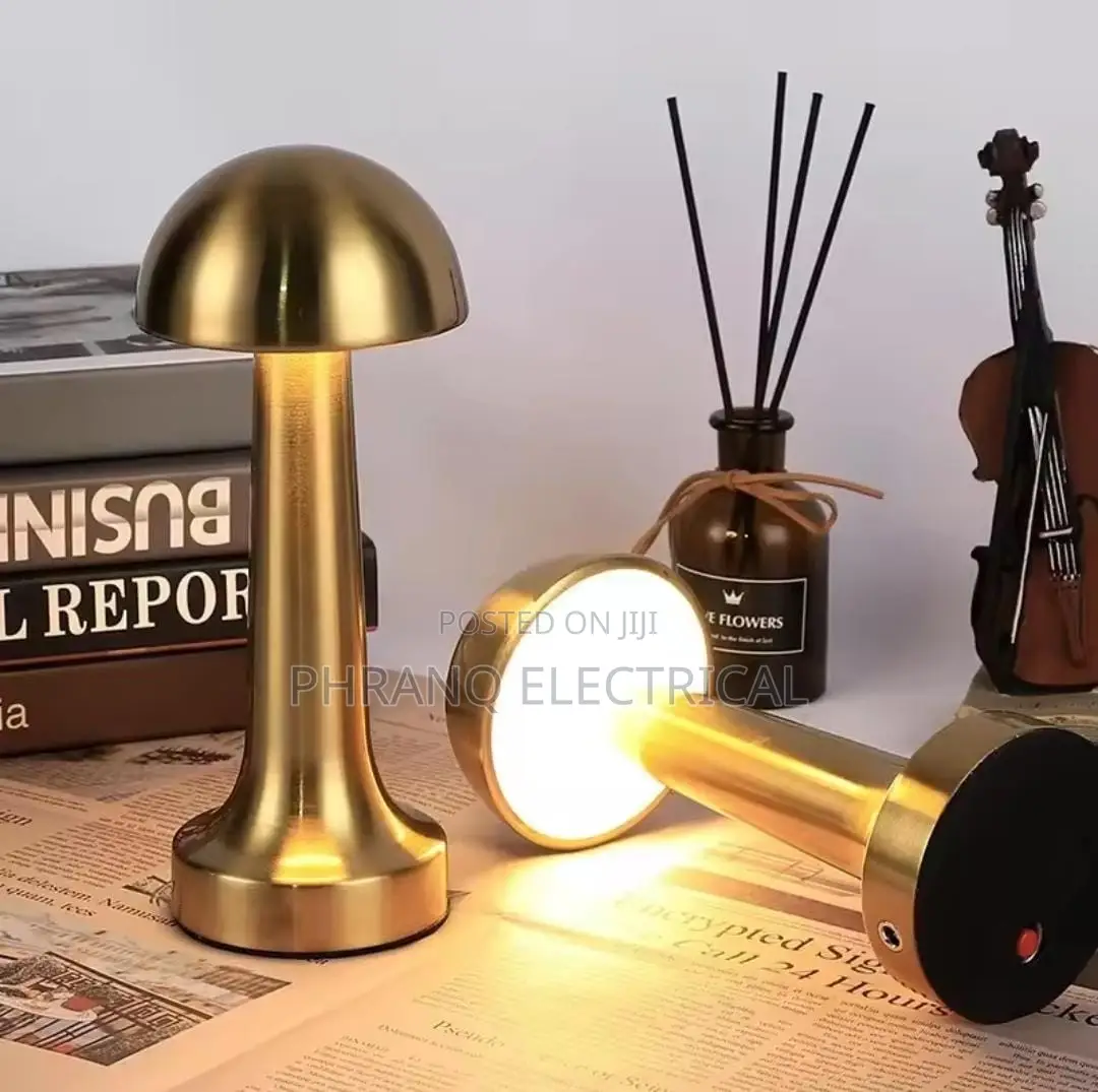 Rechargeable Retro Table Lamp Metal Touch Decor